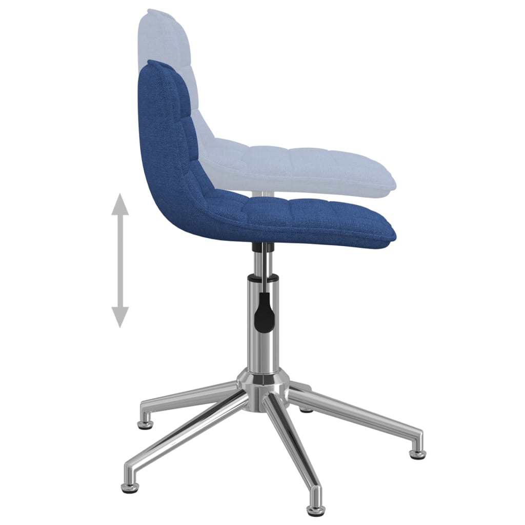vidaXL Okretne blagovaonske stolice od tkanine 4 kom plave
