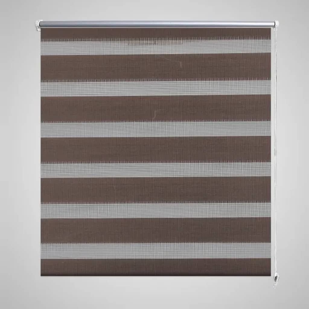 Rolo smeđe zavjese sa zebrastim linijama 70 x 120 cm