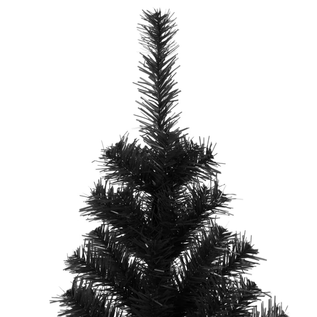 vidaXL Umjetno božićno drvce sa stalkom crno 180 cm PVC