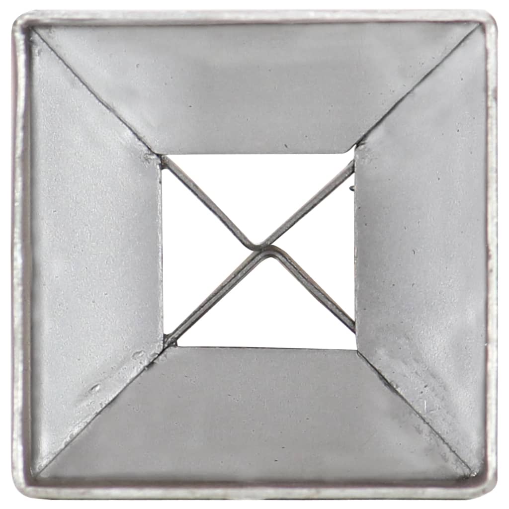 vidaXL Šiljci za tlo 6 kom srebrni 7 x 7 x 75 cm od pocinčanog čelika