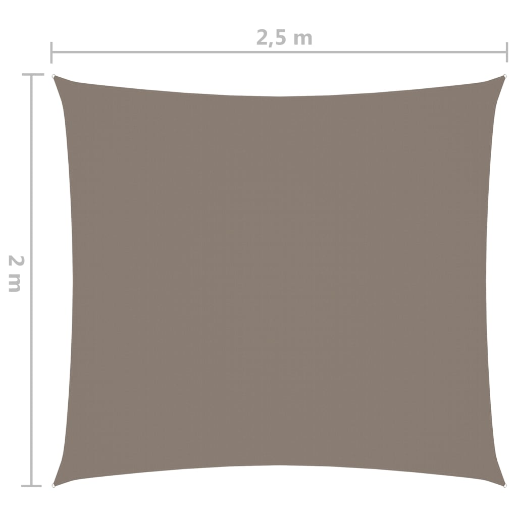 vidaXL Jedro protiv sunca od tkanine pravokutno 2 x 2,5 m smeđe-sivo
