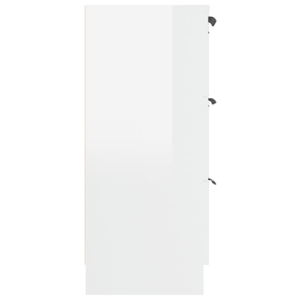vidaXL Komoda sjajna bijela 60x30x70 cm od konstruiranog drva