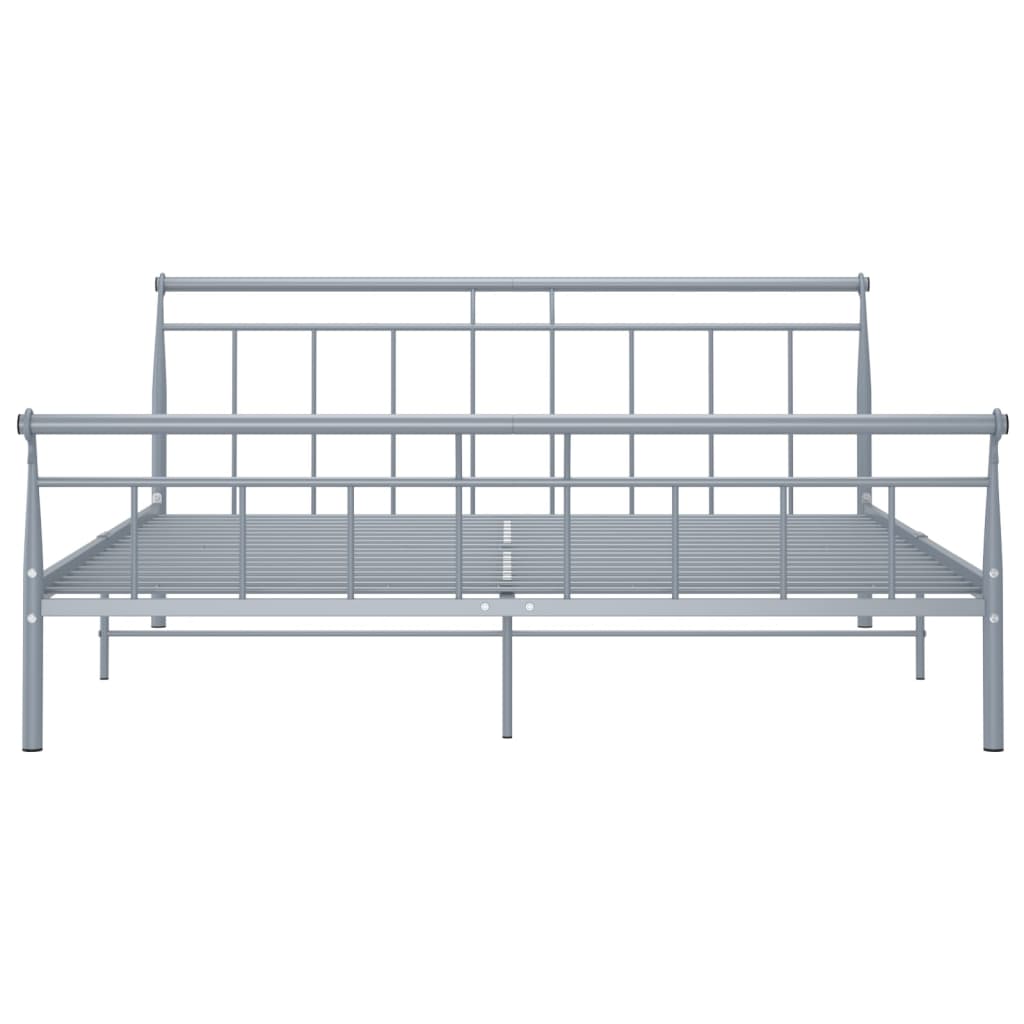 vidaXL Okvir za krevet sivi metalni 200 x 200 cm
