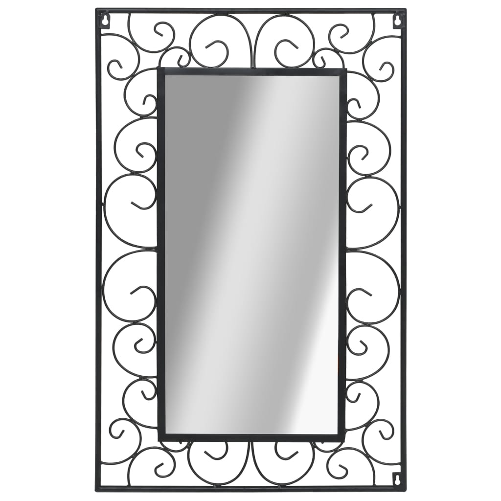vidaXL Zidno ogledalo pravokutno 50 x 80 cm crno