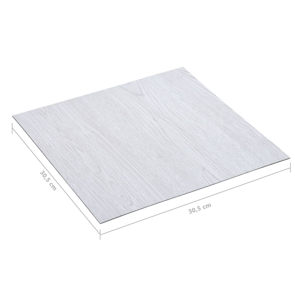 vidaXL Samoljepljive podne obloge 5,11 m² PVC bijele
