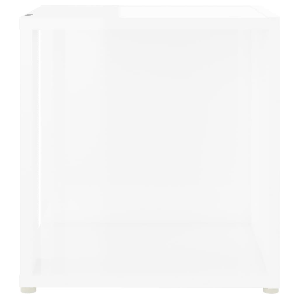 vidaXL Bočni stolić visoki sjaj bijeli 33 x 33 x 34,5 cm od iverice