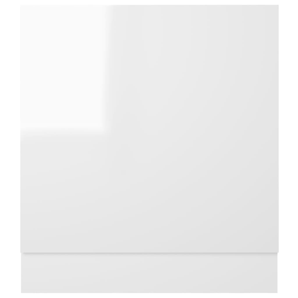 vidaXL Ploča za perilicu posuđa sjajna bijela 59,5 x 3 x 67 cm iverica