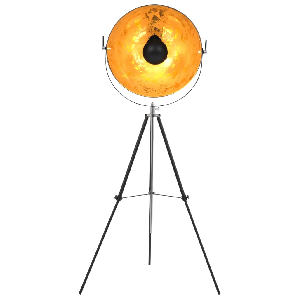 vidaXL Stojeća svjetiljka E27 crno-zlatna 51 cm