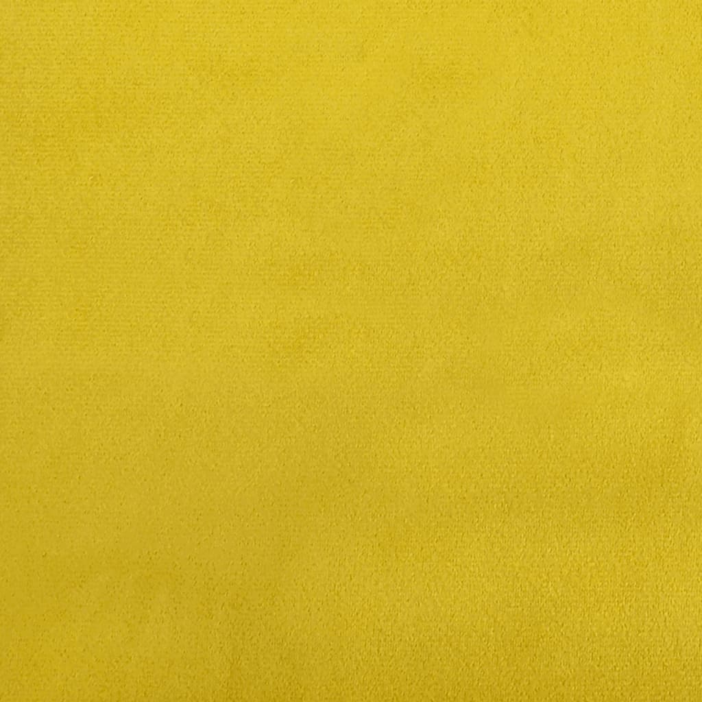 vidaXL Dvosjed s jastucima žuti baršun