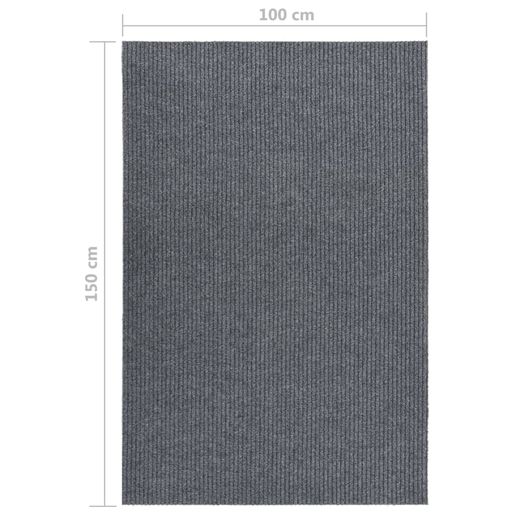 vidaXL Dugi tepih za hvatanje nečistoće 100 x 150 cm sivi