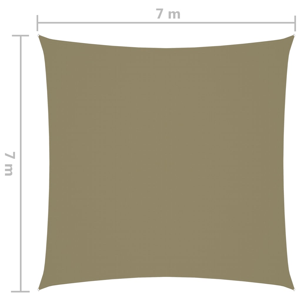 vidaXL Jedro za zaštitu od sunca od tkanine četvrtasto 7 x 7 m bež