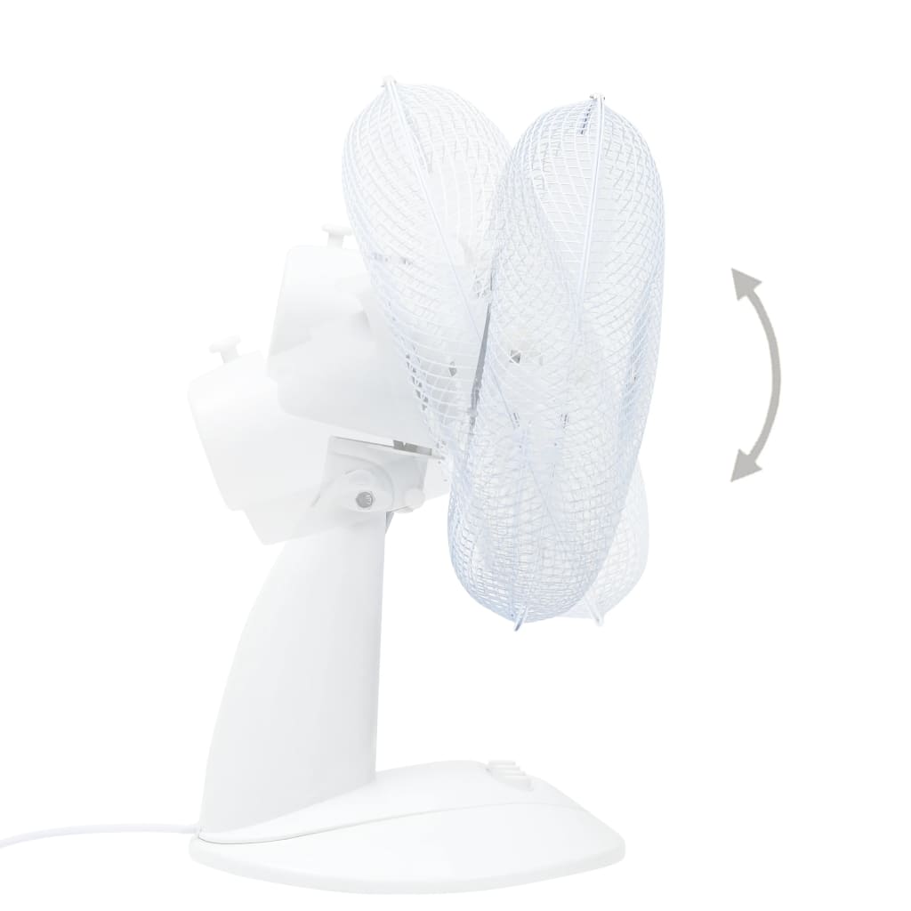 vidaXL Stolni ventilator s 3 brzine 30 cm 40 W bijeli