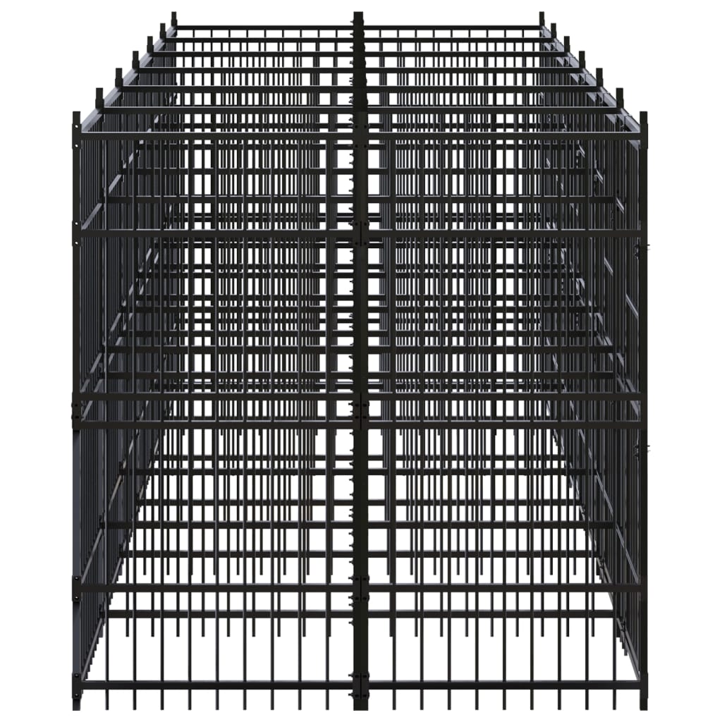 vidaXL Vanjski kavez za pse čelični 11,06 m²