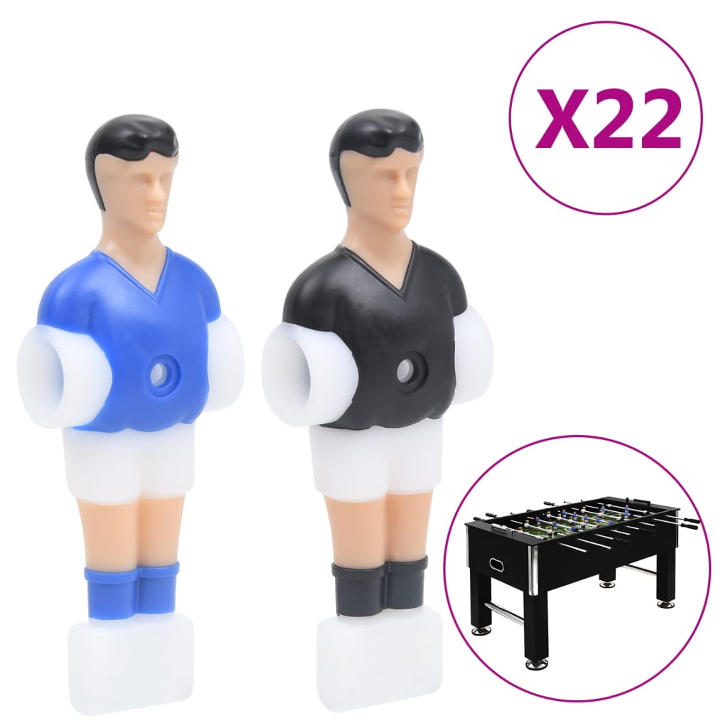 vidaXL Figure igrača za stolni nogomet za šipku od 12,7 mm 22 kom