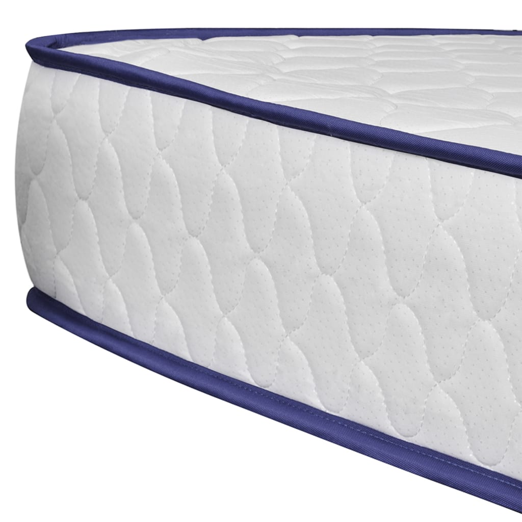 vidaXL Krevet od umjetne kože s memorijskim madracem bijeli 160x200 cm