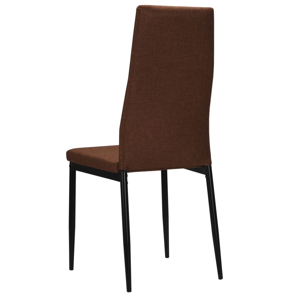 vidaXL Blagovaonske stolice od tkanine 6 kom smeđe