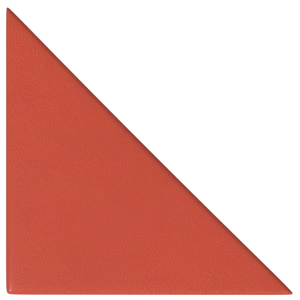 vidaXL Zidne ploče od umjetne kože 12 kom crvene 30 x 30 cm 0,54 m²