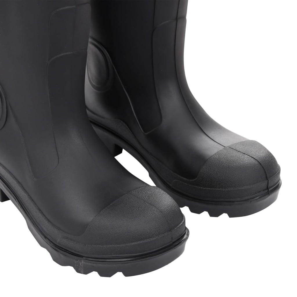 vidaXL Čizme za kišu s uklonjivim čarapama crne veličina 38 PVC