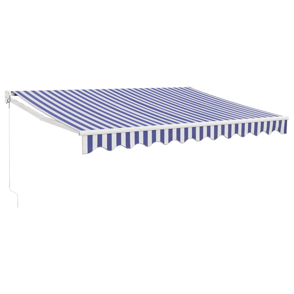 vidaXL Tenda na uvlačenje plavo-bijela 3 x 2,5 m tkanina i aluminij