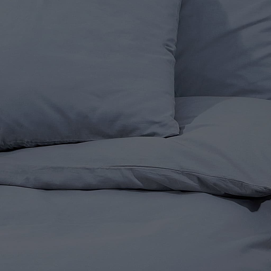 vidaXL Set posteljine za poplun bijelo-smeđi 225x220 cm pamučni