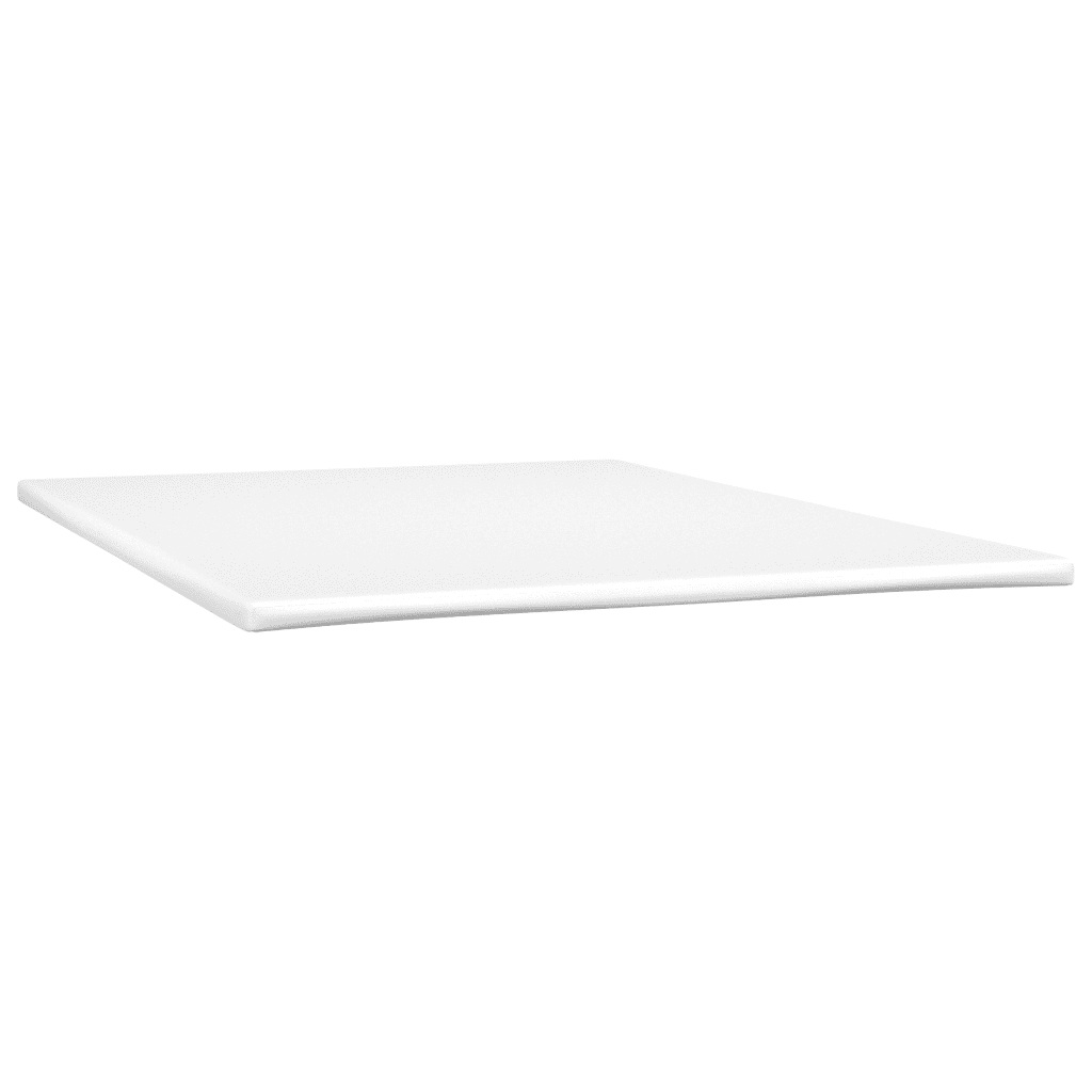 vidaXL Krevet s oprugama i madracem bijeli 160x200 cm od umjetne kože