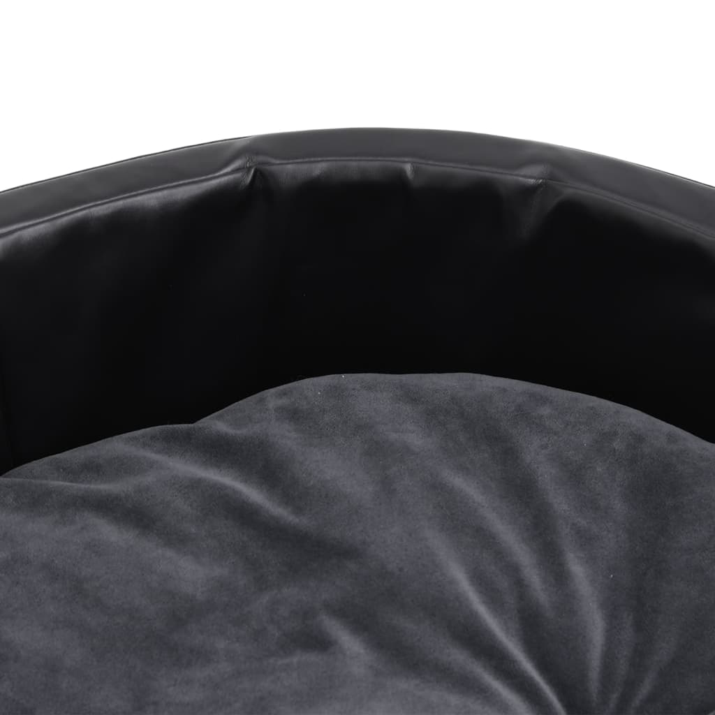 vidaXL Krevet za pse crni i tamnosivi 99x89x21 cm pliš i umjetna koža