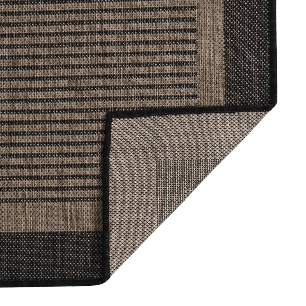 vidaXL Vanjski tepih ravnog tkanja 160 x 230 cm tamnosmeđi