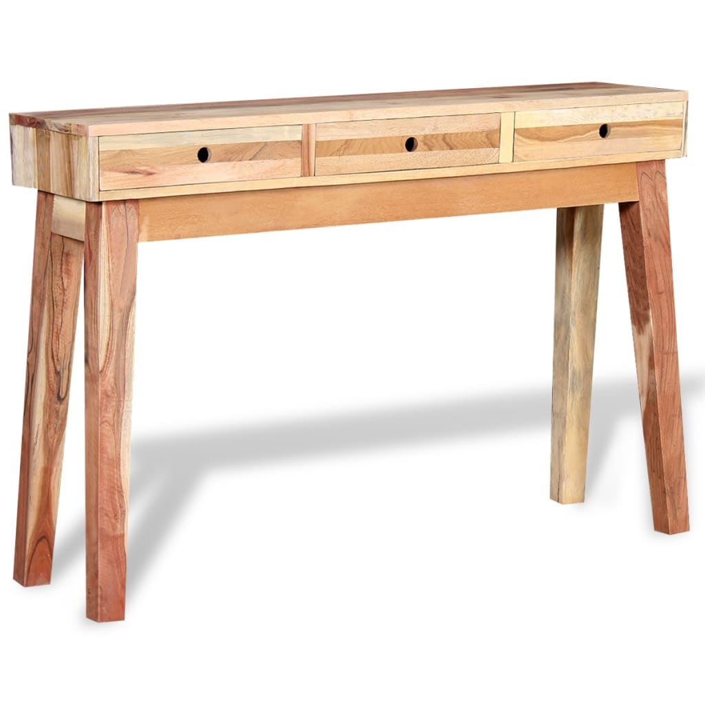 vidaXL Konzolni stol od masivnog obnovljenog drva