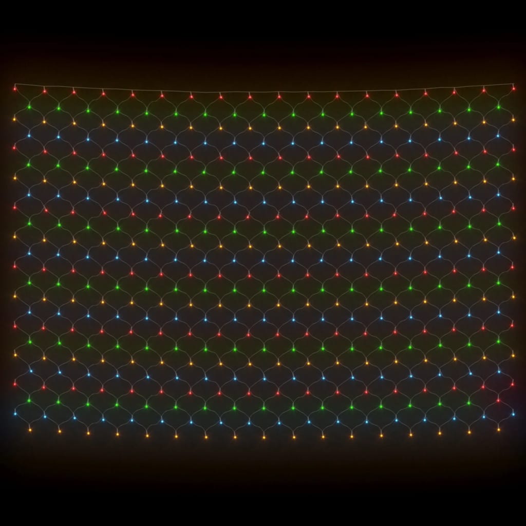 vidaXL Božićna svjetlosna mreža šarena 4 x 4 m 544 LED
