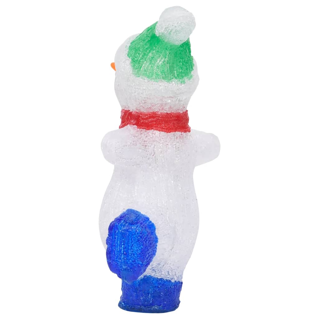 vidaXL LED božićna akrilna figura snjegovića unutarnja i vanjska 30 cm