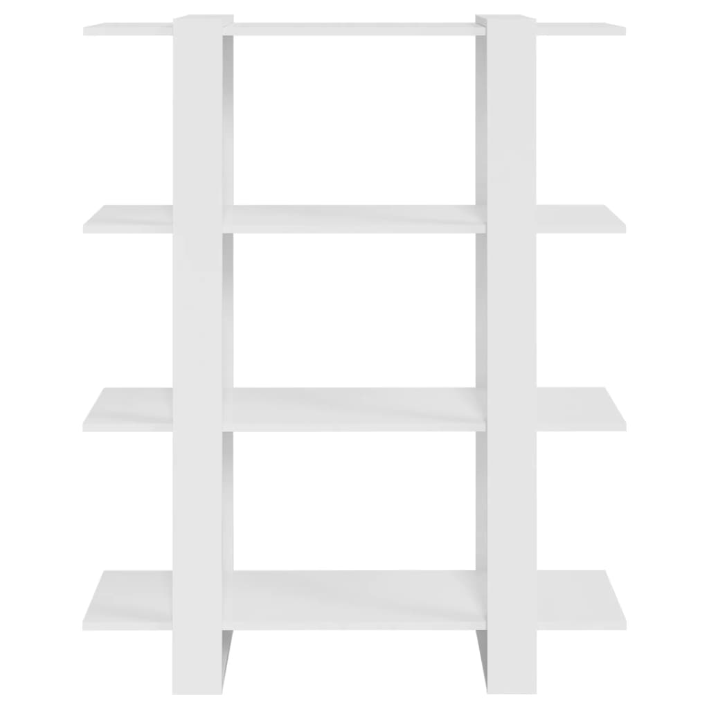 vidaXL Ormarić za knjige / pregrada sjajni bijeli 100 x 30 x 123,5 cm