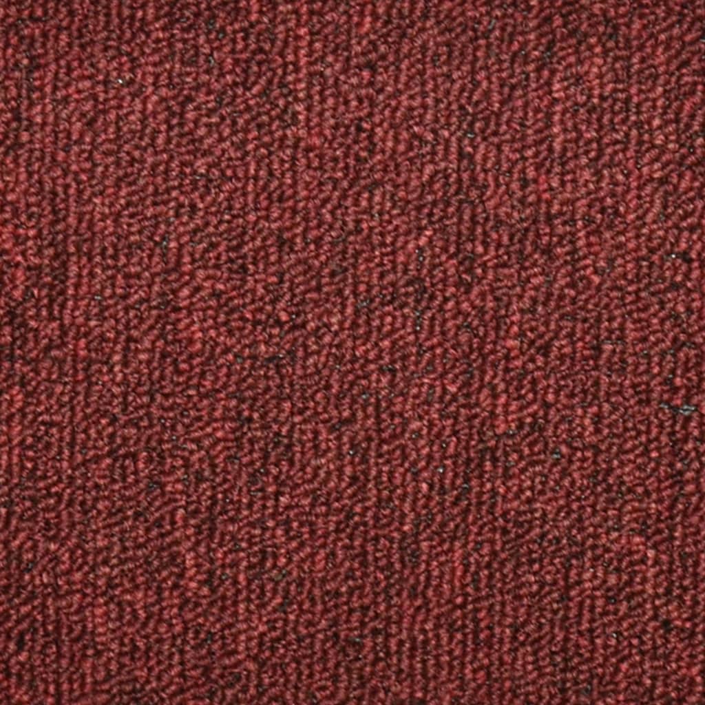 vidaXL Tepisi za stepenice 15 kom crveni 56 x 17 x 3 cm