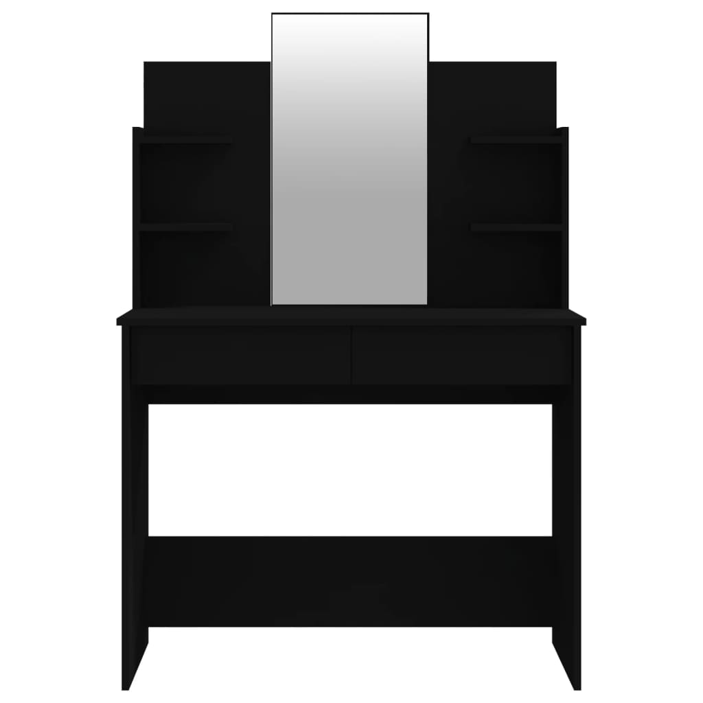 vidaXL Toaletni stolić s ogledalom crni 96 x 40 x 142 cm