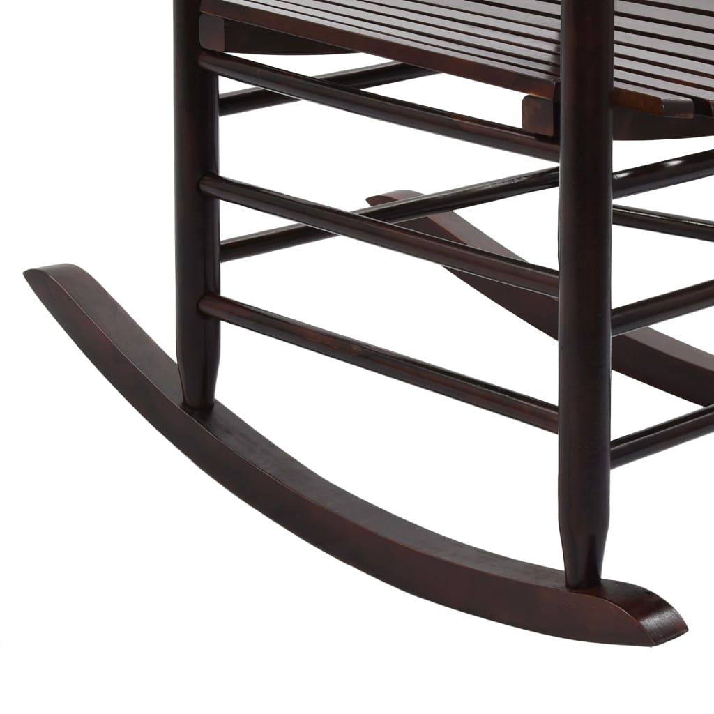 vidaXL Stolica za ljuljanje sa zakrivljenim sjedalom smeđa drvo topole