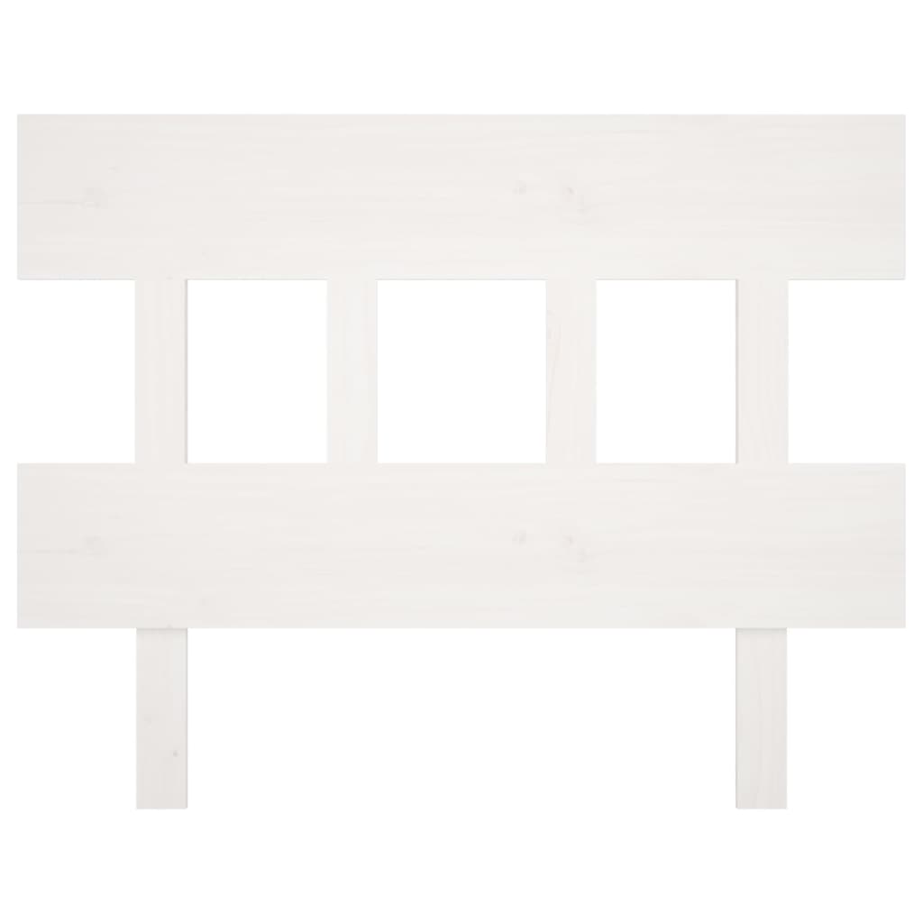 vidaXL Uzglavlje za krevet bijelo 78,5 x 3 x 81 cm od masivne borovine