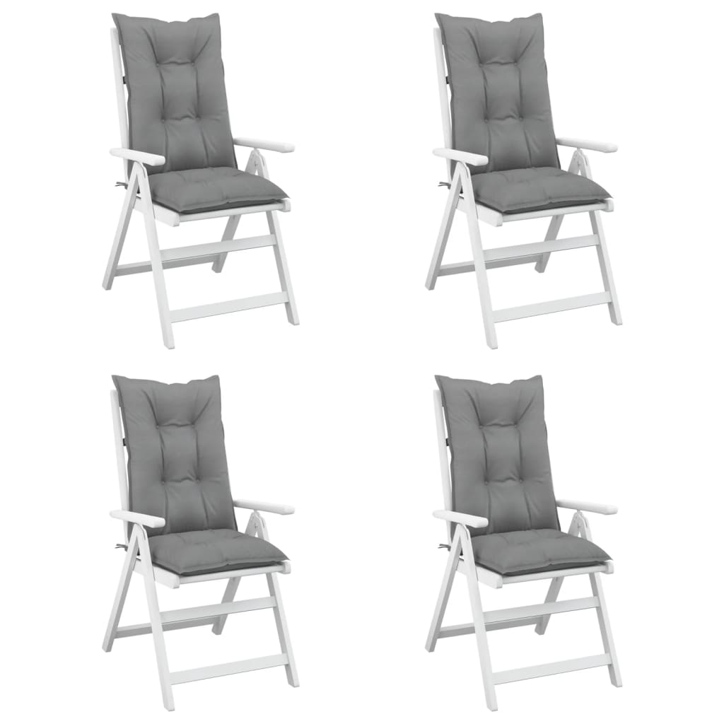vidaXL Jastuci za vrtne stolice 4 kom sivi 120 x 50 x 7 cm od tkanine