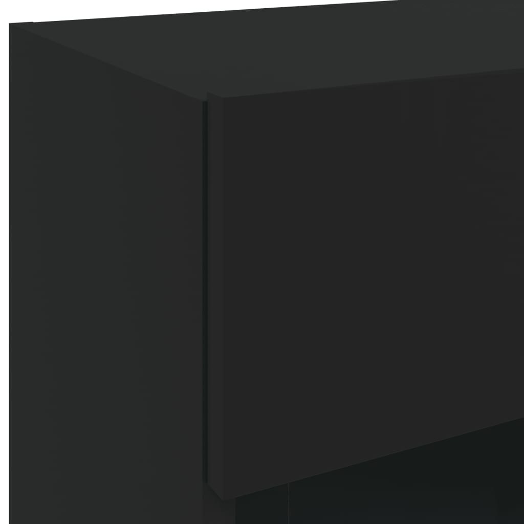 vidaXL Zidni TV ormarići s LED svjetlima 2 kom crni 40x30x60,5 cm