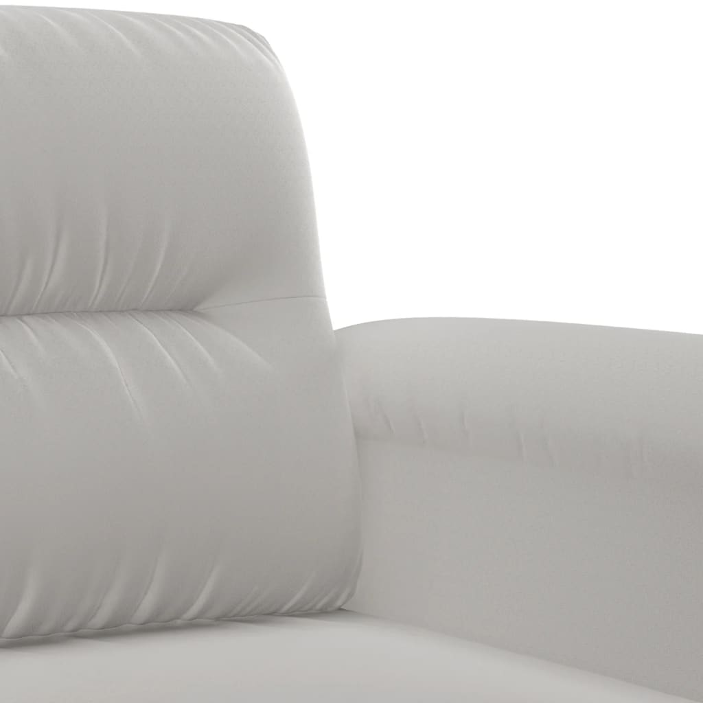 vidaXL Fotelja svjetlosiva 60 cm od mikrovlakana
