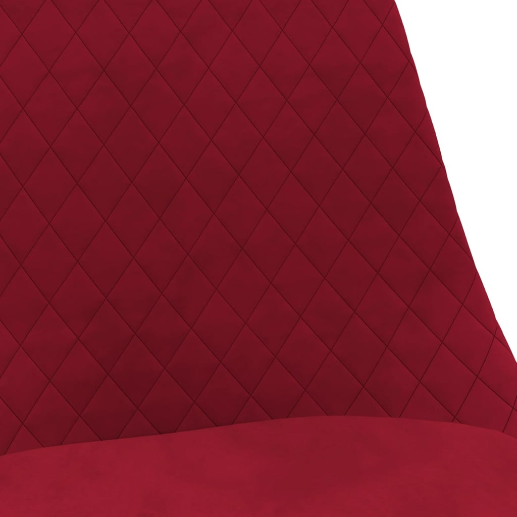 vidaXL Okretne blagovaonske stolice od tkanine 2 kom crvena boja vina