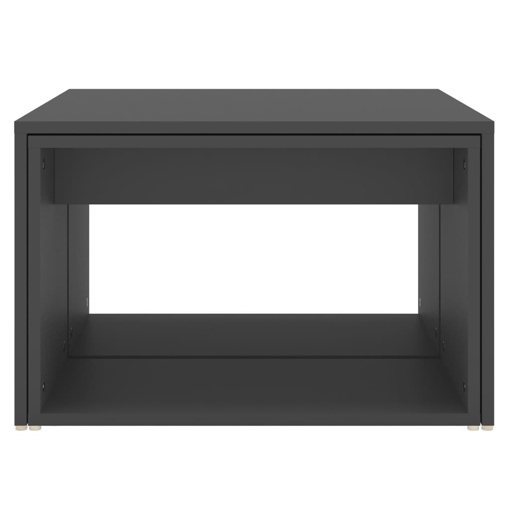 vidaXL 3-dijelni set uklapajućih stolića sivi 60 x 60 x 38 cm drveni