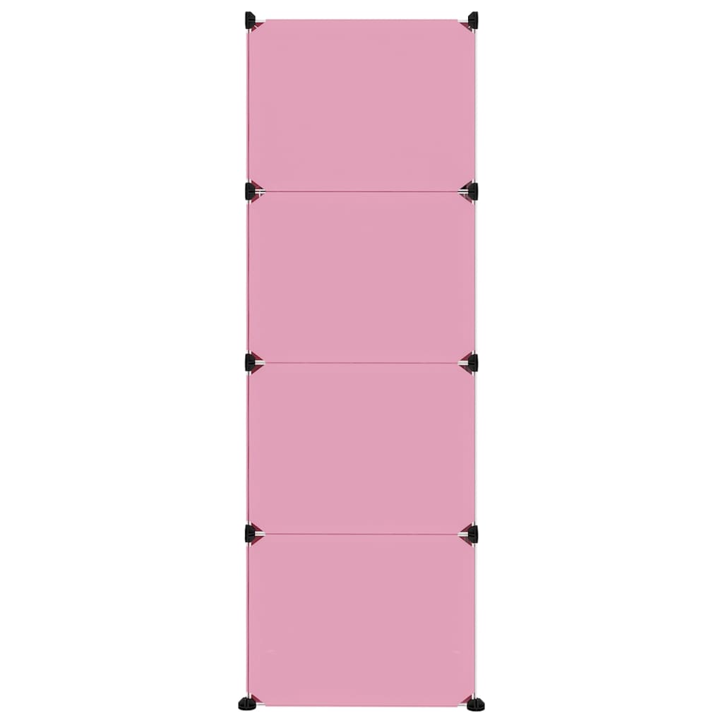 vidaXL Dječji kockasti ormarić za pohranu s 12 kocki ružičasti PP