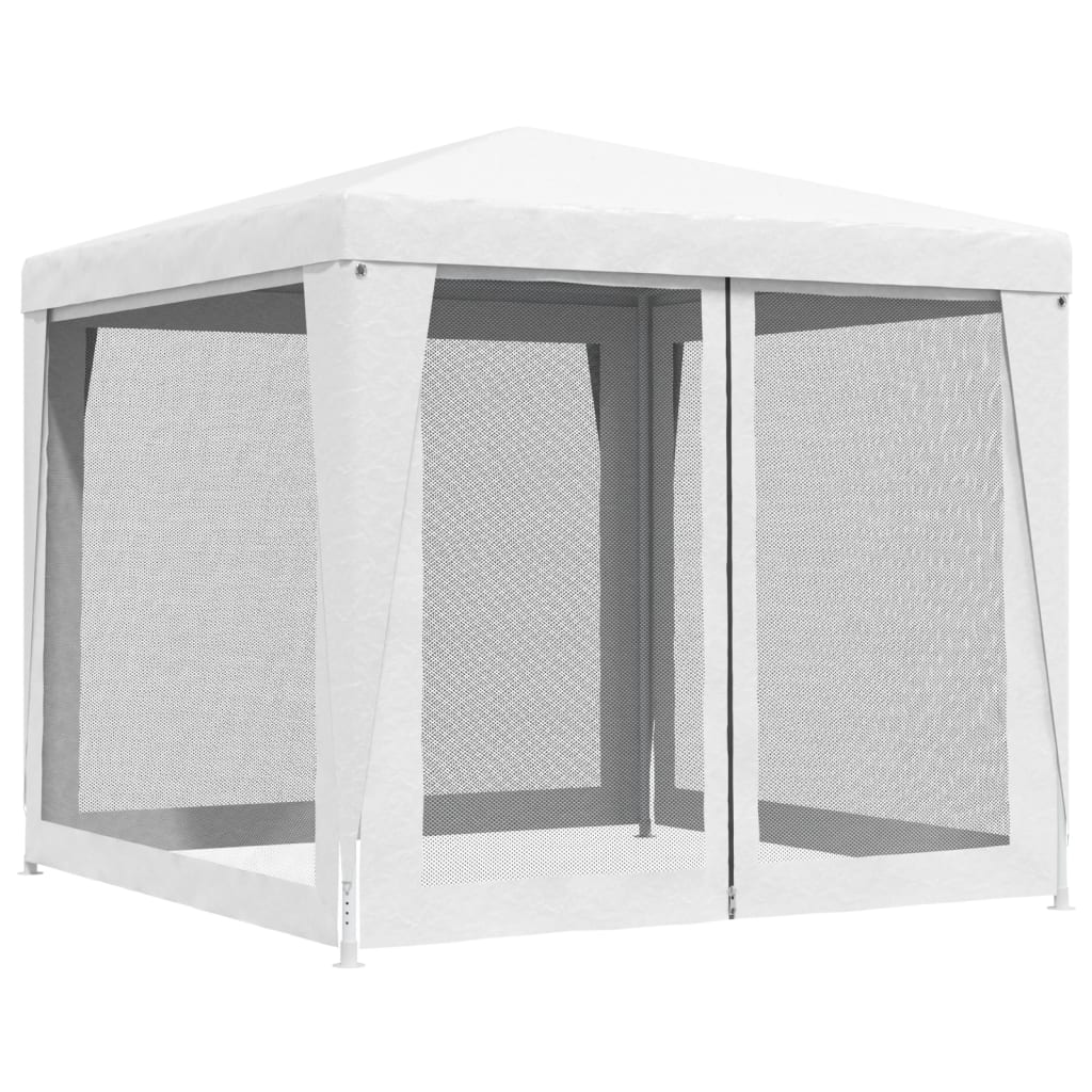 vidaXL Šator za zabave s 4 mrežasta bočna zida 2,5 x 2,5 m bijeli