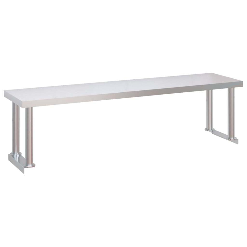 vidaXL Kuhinjski radni stol s policom 120x60x115 cm nehrđajući čelik