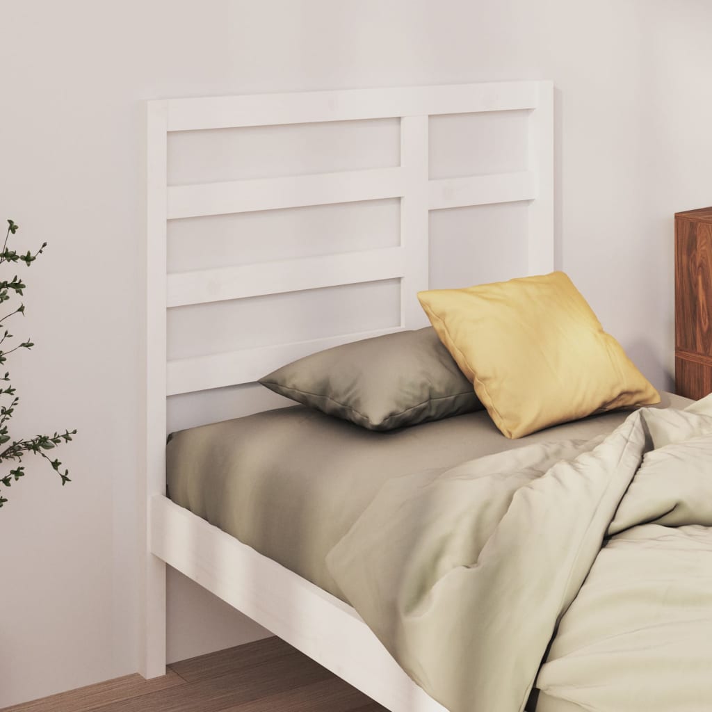 vidaXL Uzglavlje za krevet bijelo 96 x 4 x 104 cm od masivne borovine