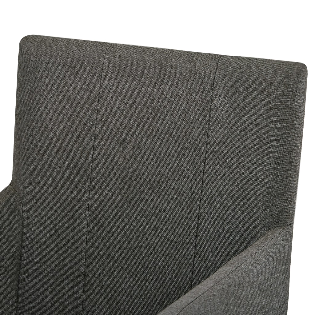 vidaXL Blagovaonske stolice 2 kom smeđe-sive od tkanine