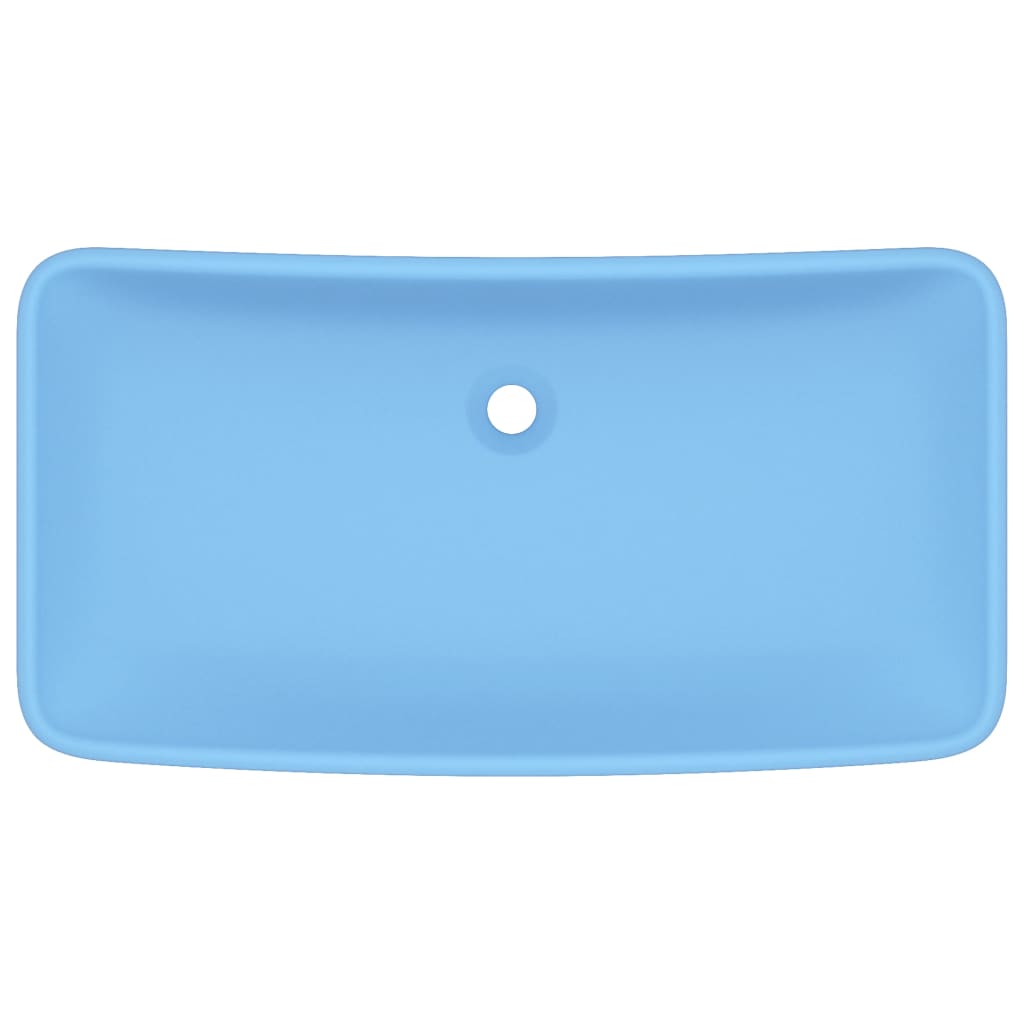 vidaXL Luksuzni pravokutni umivaonik mat plavi 71 x 38 cm keramički