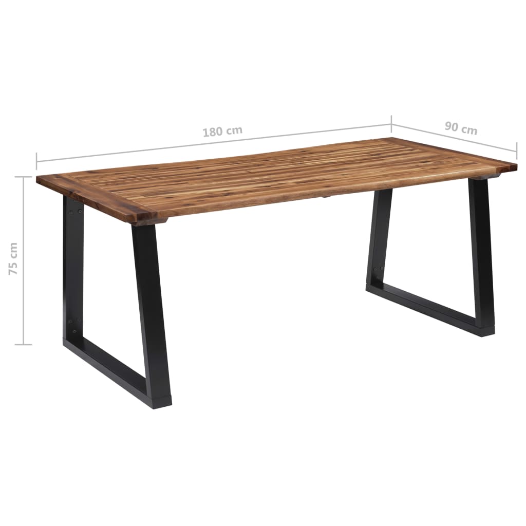 vidaXL Blagovaonski stol od masivnog bagremovog drva 180 x 90 cm