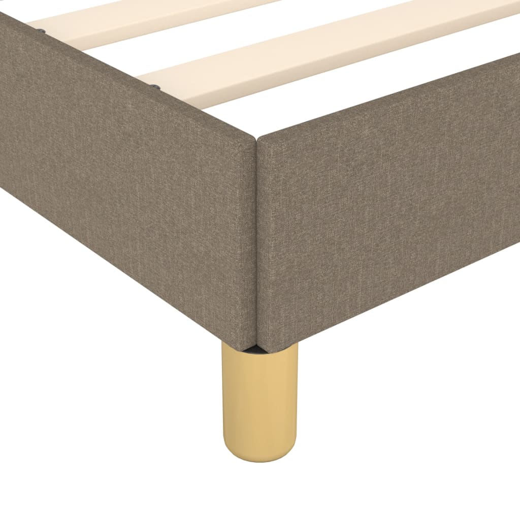 vidaXL Okvir za krevet s uzglavljem smeđesivi 180 x 200 cm od tkanine