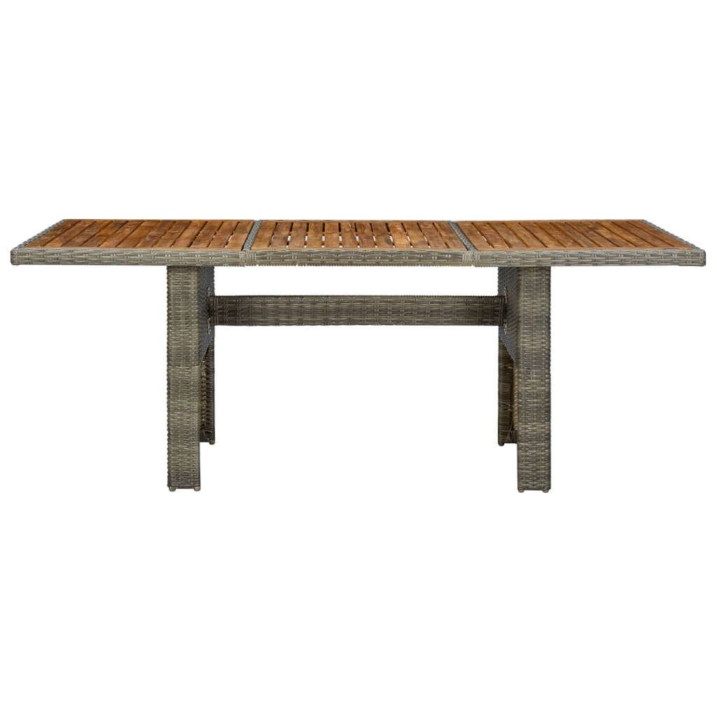 vidaXL Vrtni stol smeđi od poliratana i masivnog bagremovog drva