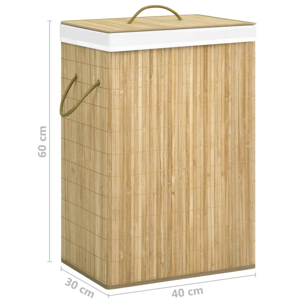 vidaXL Košara za rublje od bambusa s 2 odjeljka 72 L